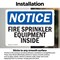 Signmission Fire Sprinkler Equipment Inside OSHA Notice Sign, Vinyl Decal, 14in W x 10in L, 2PK OS-2PACK-NS-D-1014-L-12665 - alternate 4